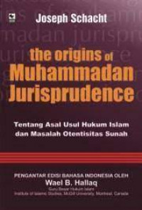 Image of The Origins of Muhammadan Jurisprudence